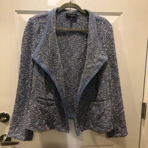 Talbots 1x, blue open front blazer